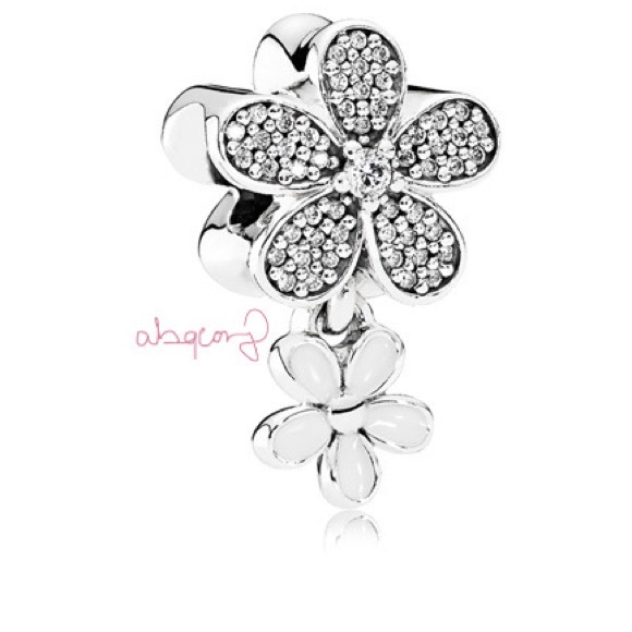 Sterling Silver Pandora Daisy Dangle Charm Pandora 792098CZ